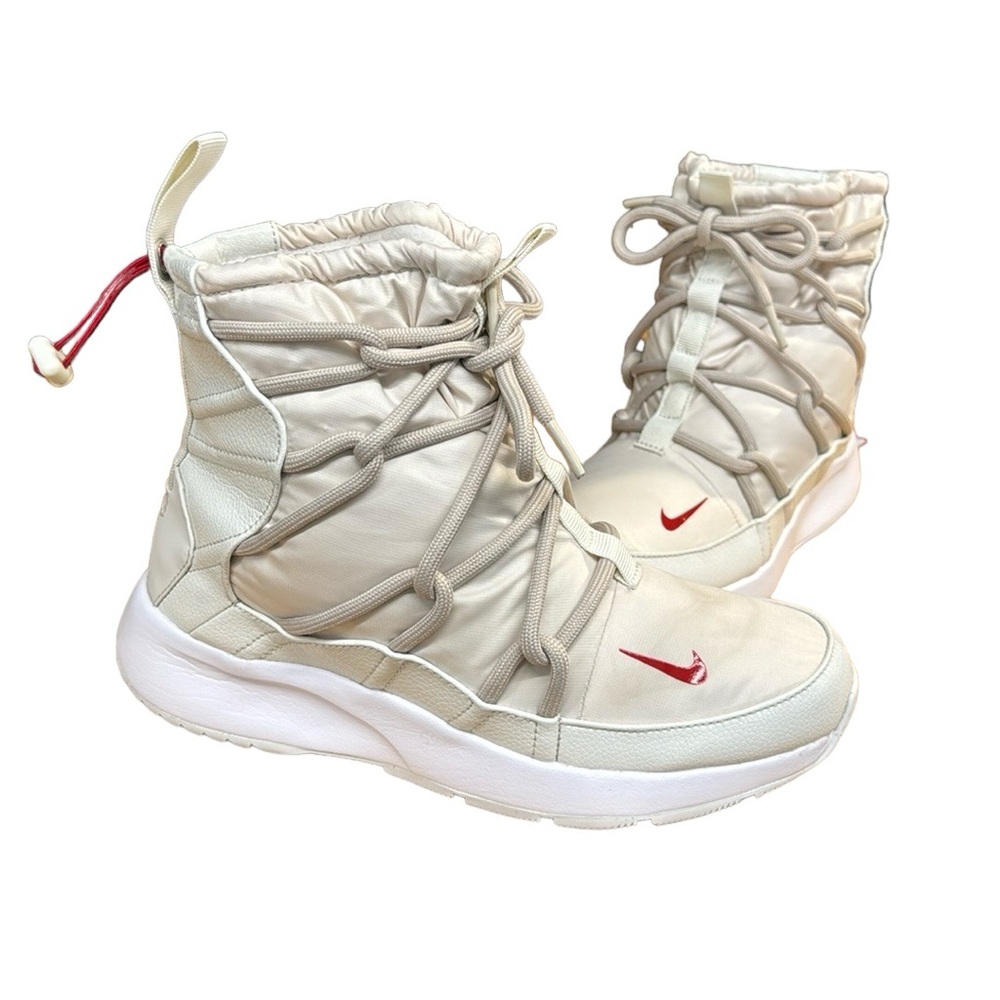 Nike Tanjun High Rise Phantom Gym Red Desert Sand AO0355-005 Women's Shoes 7.5